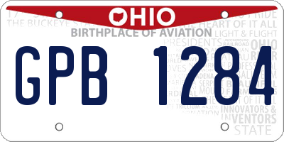 OH license plate GPB1284