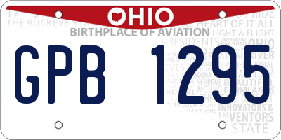 OH license plate GPB1295