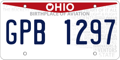 OH license plate GPB1297