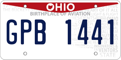 OH license plate GPB1441