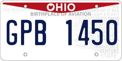 OH license plate GPB1450