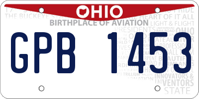 OH license plate GPB1453