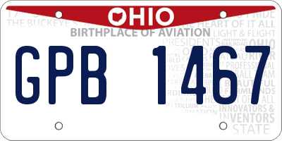 OH license plate GPB1467