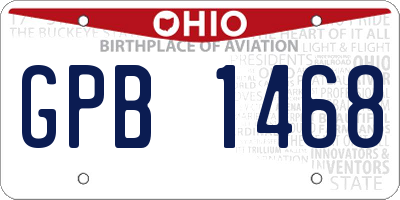 OH license plate GPB1468