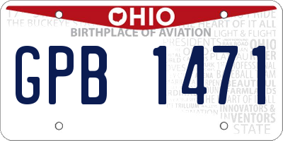 OH license plate GPB1471