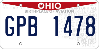 OH license plate GPB1478