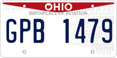 OH license plate GPB1479