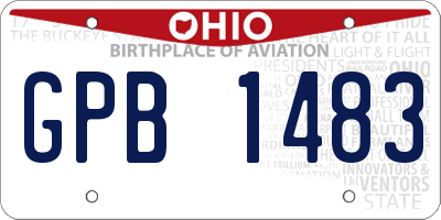 OH license plate GPB1483