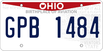 OH license plate GPB1484