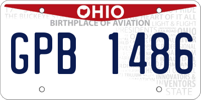 OH license plate GPB1486