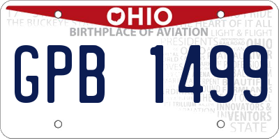 OH license plate GPB1499