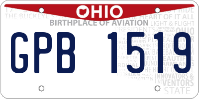 OH license plate GPB1519