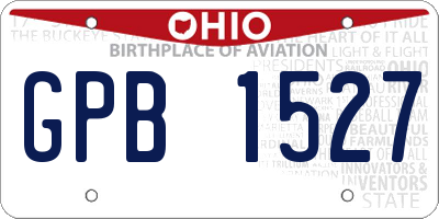 OH license plate GPB1527