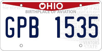OH license plate GPB1535