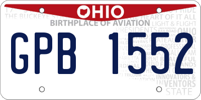 OH license plate GPB1552