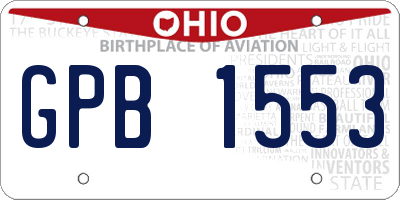 OH license plate GPB1553