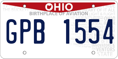 OH license plate GPB1554
