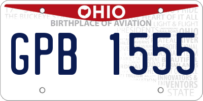OH license plate GPB1555