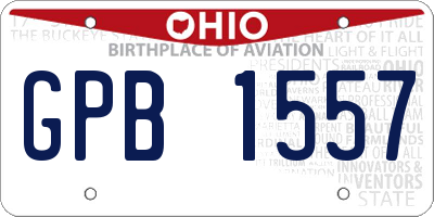 OH license plate GPB1557