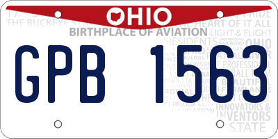 OH license plate GPB1563