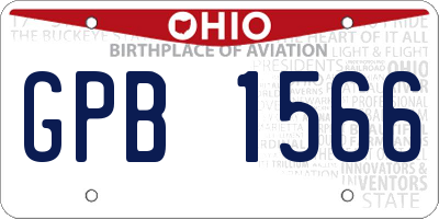 OH license plate GPB1566