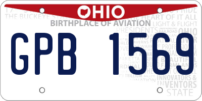 OH license plate GPB1569