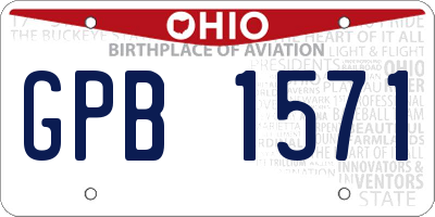 OH license plate GPB1571