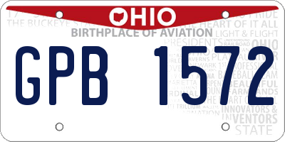 OH license plate GPB1572