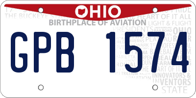 OH license plate GPB1574