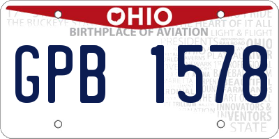OH license plate GPB1578