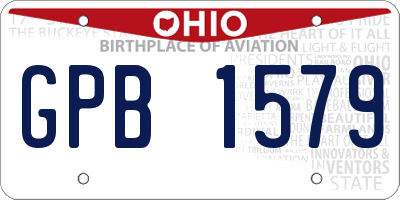 OH license plate GPB1579