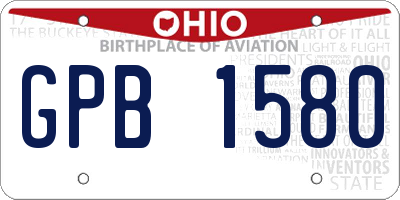 OH license plate GPB1580