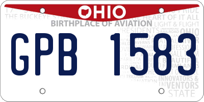 OH license plate GPB1583