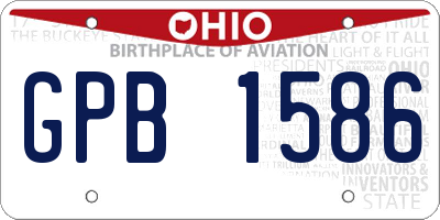 OH license plate GPB1586