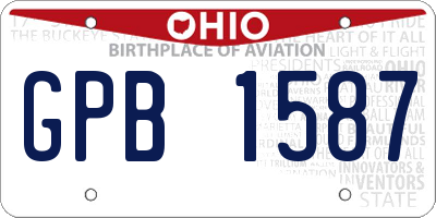 OH license plate GPB1587