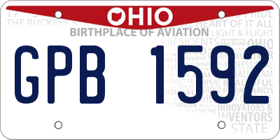 OH license plate GPB1592