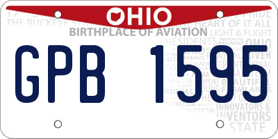 OH license plate GPB1595