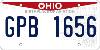 OH license plate GPB1656