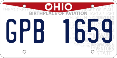 OH license plate GPB1659
