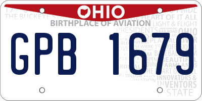 OH license plate GPB1679