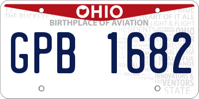 OH license plate GPB1682
