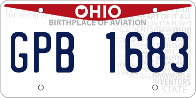 OH license plate GPB1683