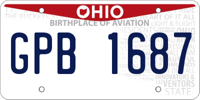 OH license plate GPB1687