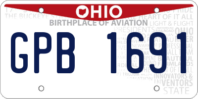 OH license plate GPB1691