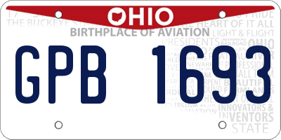 OH license plate GPB1693
