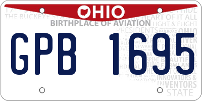 OH license plate GPB1695