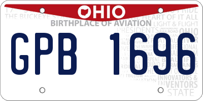 OH license plate GPB1696