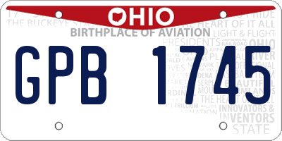 OH license plate GPB1745
