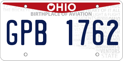 OH license plate GPB1762