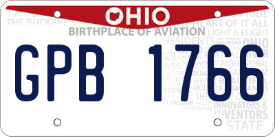 OH license plate GPB1766